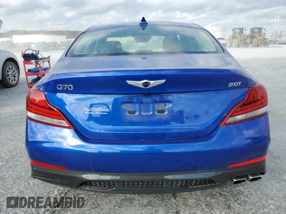 2020 Genesis G70 2.0T Sport with VIN KMTG24LA1LU063322, listed as a Copart auction lot 78487314 with 14,284 mi miles and Salvage Title. Bid and sale history available at carsss.com. Image 6.