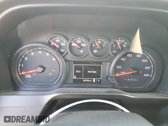 2020 Chevrolet Silverado 1500 Work Truck with VIN 3GCNWAEH8LG280663, listed as a Copart auction lot 45491515 with 167,735 mi miles and Salvage Title. Bid and sale history available at DreamBid. Image 9.
