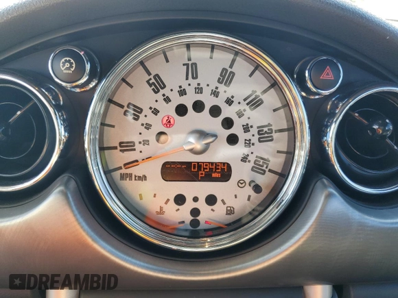 2008 MINI Convertible S with VIN WMWRH33508TL97385, listed as a Copart auction lot 45588455 with 79,434 mi miles and Salvage title. Bid and sale history available at DreamBid. Image 9.