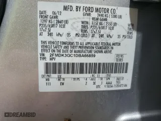 2013 Ford Edge SE with VIN 2FMDK3GC1DBA66859, listed as a Copart auction lot 53560725 with 124,250 mi miles and Clean Title. Bid and sale history available at carsss.com. Image 13.