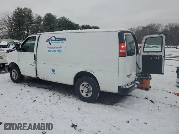 2008 Chevrolet Express Cargo Van with VIN 1GCGG25C181170897, listed as a Copart auction lot 87027134 with 200,590 mi miles and Salvage Title. Bid and sale history available at carsss.com. Image 2.