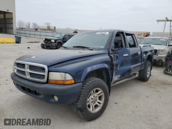 2004 Dodge Dakota Sport z VIN 1D7HG38N04S680272, wystawiony jako Copart lot #44467735 z przebiegiem Nie podano mil oraz Szkoda całkowita • Salvage title. Historia ofert i sprzedaży dostępna na DreamBid. Obrazek 1.