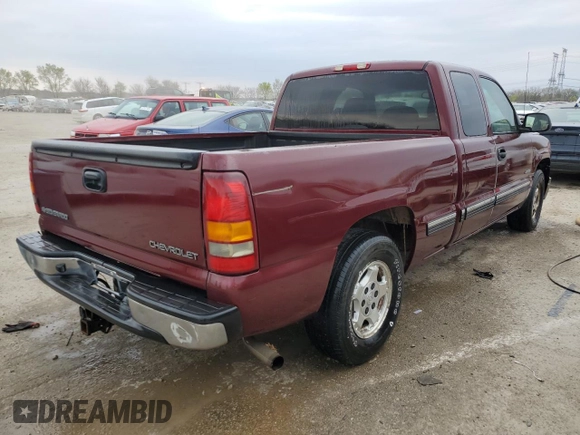2002 Chevrolet Silverado 1500 LT with VIN 2GCEC19TX21275124, listed as a Copart auction lot 53451865 with 152,538 mi miles and Salvage Title. Bid and sale history available at DreamBid. Image 3.