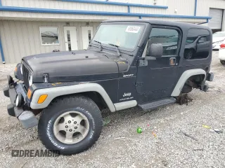 2003 Jeep Wrangler Sport with VIN 1J4FA49S43P321998, listed as a Copart auction lot 60860444 with 109,856 mi miles and Salvage Title. Bid and sale history available at carsss.com. Image 1.