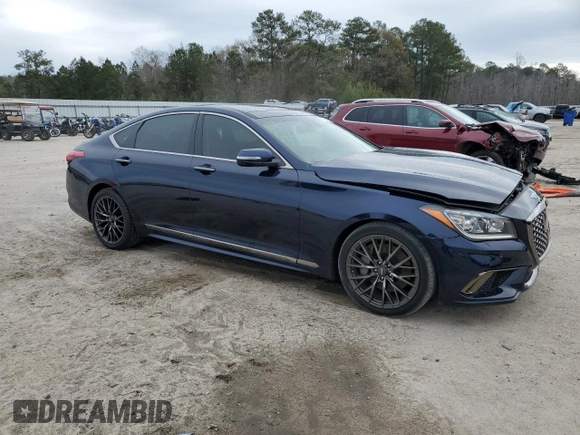 2020 Genesis G80 3.8L with VIN KMTFN4JEXLU328893, listed as a Copart auction lot 88111025 with 46,039 mi miles and Salvage Title. Bid and sale history available at DreamBid. Image 4.