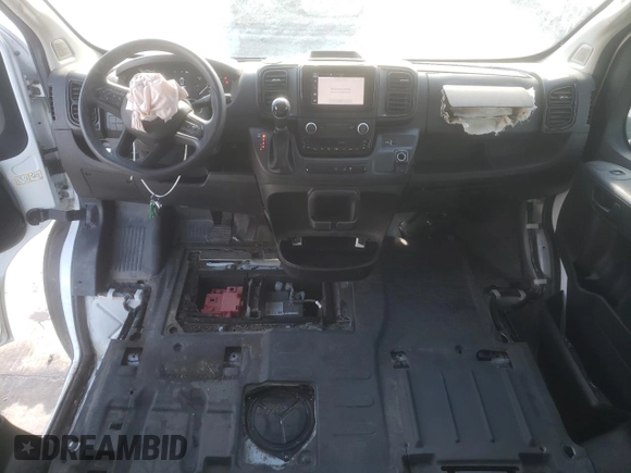 2023 Ram ProMaster Cargo with VIN 3C6MRVJGXPE501020, listed as a Copart auction lot 82050114 with 22,623 mi miles and Salvage Title. Bid and sale history available at DreamBid. Image 8.