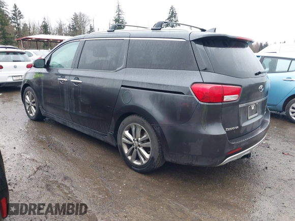 2016 Kia Sedona SX-L with VIN KNDME5C16G6118727, listed as a IAAI auction lot 41835104 with 116,657 mi miles. Bid and sale history available at carsss.com. Image 3.
