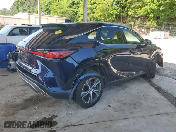 2023 Lexus RX 350h with VIN 2T2BBMCA7PC018442, listed as a Copart auction lot 54478995 with 18,784 mi miles and Salvage title. Bid and sale history available at DreamBid. Image 3.