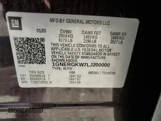 2020 Chevrolet Traverse LT Cloth with VIN 1GNERGKW7LJ200000, listed as a Copart auction lot 50799555 with 72,407 mi miles and Salvage Title. Bid and sale history available at carsss.com. Image 15.