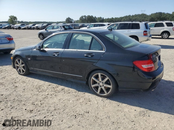 2012 Mercedes-Benz C 250 Sport with VIN WDDGF4HB1CR215421, listed as a Copart auction lot 59267555 with 114,029 mi miles and Clean title. Bid and sale history available at DreamBid. Image 2.