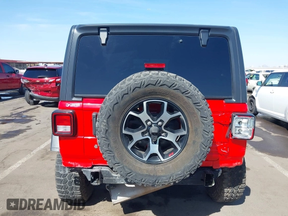 2020 Jeep Wrangler Unlimited Rubicon with VIN 1C4HJXFG2LW214874, listed as a IAAI auction lot 41679397 with 66,294 mi miles and . Bid and sale history available at DreamBid. Image 17.