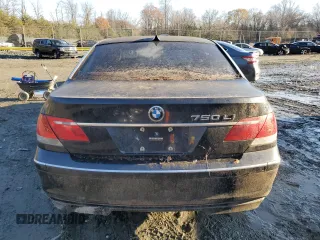 2008 BMW 7 Series 750Li with VIN WBAHN83598DT85862, listed as a Copart auction lot 41451835 with 114,367 mi miles and Non repairable. Bid and sale history available at DreamBid. Image 6.