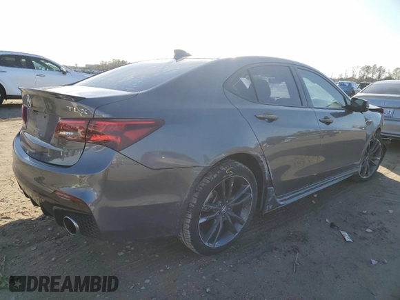 2019 Acura TLX w/A-Spec Pkg with VIN 19UUB1F64KA003687, listed as a Copart auction lot 42304375 with 78,420 mi miles and Salvage Title. Bid and sale history available at carsss.com. Image 3.