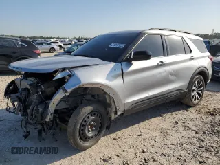 2022 Ford Explorer ST-Line with VIN 1FMSK7KH3NGC31810, listed as a Copart auction lot 51097375 with 42,593 mi miles and Salvage Title. Bid and sale history available at carsss.com. Image 1.