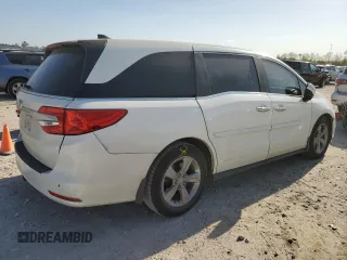 2018 Honda Odyssey EX-L with VIN 5FNRL6H72JB005268, listed as a Copart auction lot 50263645 with 136,036 mi miles and Salvage Title. Bid and sale history available at carsss.com. Image 3.