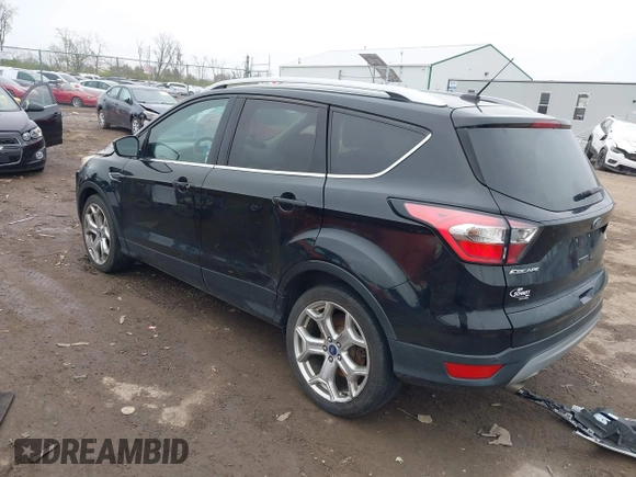 2017 Ford Escape Titanium with VIN 1FMCU0J95HUD37858, listed as a IAAI auction lot 41984629 with 87,163 mi miles and . Bid and sale history available at DreamBid. Image 3.
