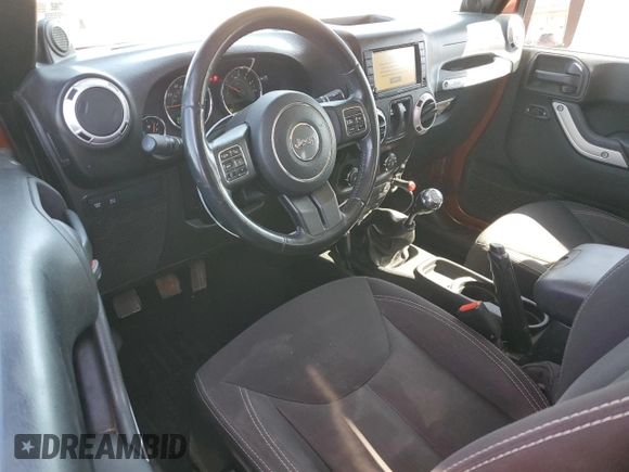 2014 Jeep Wrangler Rubicon with VIN 1C4BJWCG9EL285532, listed as a Copart auction lot 56548325 with 100,032 mi miles and Salvage title. Bid and sale history available at DreamBid. Image 8.