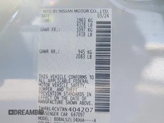 2024 Nissan Altima SR z VIN 1N4BL4CV7RN404207, wystawiony jako IAAI lot #41773141 z przebiegiem 18 463 mil mil oraz . Historia ofert i sprzedaży dostępna na DreamBid. Obrazek 9.