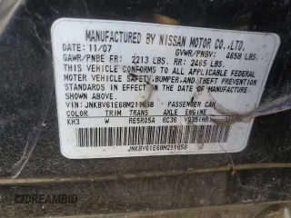 2008 Infiniti G35 Sedan Journey with VIN JNKBV61E68M211858, listed as a Copart auction lot 78058274 with 0 mi miles and Salvage Title. Bid and sale history available at carsss.com. Image 12.