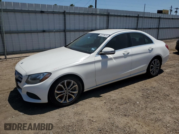 2017 Mercedes-Benz C 300 with VIN 55SWF4JB7HU222188, listed as a Copart auction lot 52375415 with 81,437 mi miles and Salvage title. Bid and sale history available at DreamBid. Image 1.