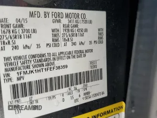2015 Ford Expedition Max XLT с VIN 1FMJK1HT1FEF38359, выставлен на аукционе Copart как лот 53110615 с пробегом 185 404 миль миль и Списание • Salvage title. История ставок и продаж доступна на DreamBid. Изображение 13.
