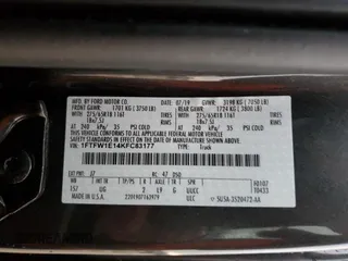 2019 Ford F-150 XL z VIN 1FTFW1E14KFC83177, wystawiony jako Copart lot #78226824 z przebiegiem 66 821 mil mil oraz Szkoda całkowita • Salvage title. Historia ofert i sprzedaży dostępna na DreamBid. Obrazek 14.