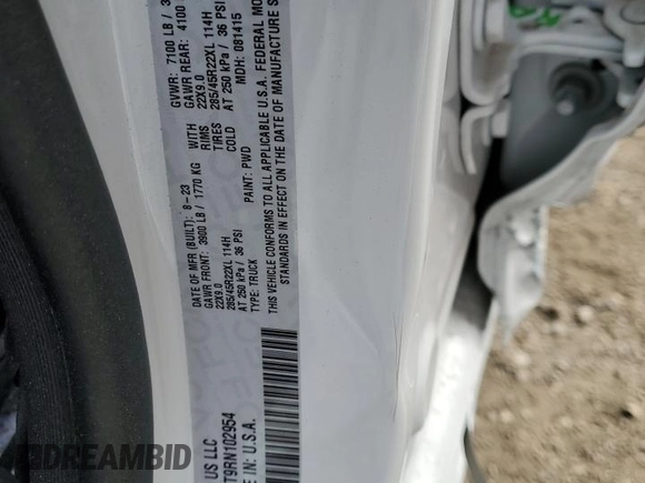 2024 Ram 1500 Limited with VIN 1C6SRFHT9RN102954, listed as a Copart auction lot 44521625 with 13,150 mi miles and Salvage title. Bid and sale history available at DreamBid. Image 13.