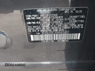 2025 Subaru Forester Premium с VIN JF2SLDDC3SH565991, выставлен на аукционе IAAI как лот 42697615 с пробегом 8 143 миль миль и . История ставок и продаж доступна на DreamBid. Изображение 9.