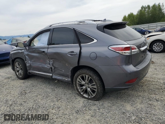 2013 Lexus RX 450h with VIN JTJBC1BA3D2437218, listed as a Copart auction lot 61054025 with 114,662 mi miles and Salvage title. Bid and sale history available at DreamBid. Image 2.