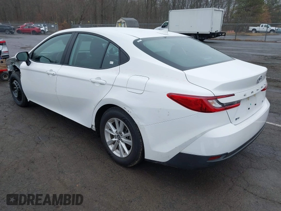 2025 Toyota Camry LE with VIN 4T1DAACK1SU504839, listed as a IAAI auction lot 41845964 with 11,934 mi miles and . Bid and sale history available at DreamBid. Image 3.