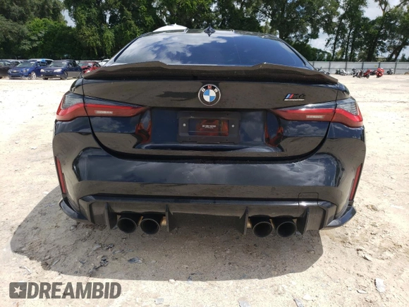2021 BMW M4 Competition with VIN WBS33AZ0XMCG10825, listed as a Copart auction lot 61214343 with 38,615 mi miles. Bid and sale history available at carsss.com. Image 6.