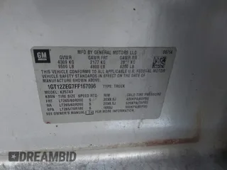 2015 GMC Sierra 2500HD available WiFi SLT with VIN 1GT12ZEG7FF167096, listed as a IAAI auction lot 41408317 with 152,969 mi miles. Bid and sale history available at carsss.com. Image 9.
