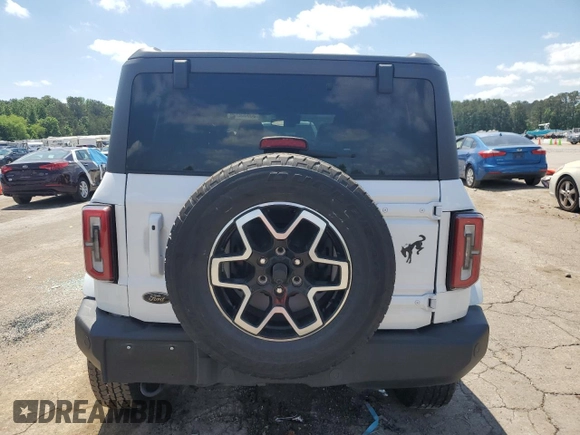 2024 Ford Bronco Outer Banks with VIN 1FMDE8BH6RLB02611, listed as a Copart auction lot 55033275 with 8,590 mi miles and Salvage title. Bid and sale history available at DreamBid. Image 6.