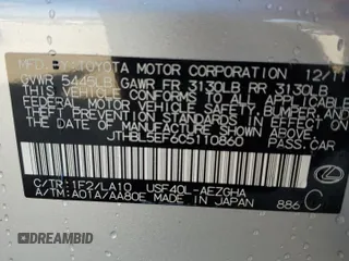 2012 Lexus LS 460 z VIN JTHBL5EF6C5110860, wystawiony jako Copart lot #65334864 z przebiegiem 53 824 mil mil oraz Szkody całkowita. Historia ofert i sprzedaży dostępna na DreamBid. Obrazek 12.