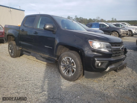 2021 Chevrolet Colorado 2WD Z71 with VIN 1GCGSDEN2M1243233, listed as a Copart auction lot 75515154 with 70,679 mi miles and Salvage Title. Bid and sale history available at carsss.com. Image 4.