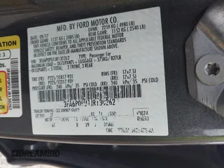2018 Ford Fusion Energi SE with VIN 3FA6P0PU1JR130262, listed as a IAAI auction lot 41495217 with 68,708 mi miles. Bid and sale history available at carsss.com. Image 9.