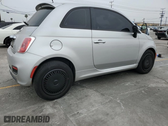 2012 FIAT 500 Sport with VIN 3C3CFFBRXCT385475, listed as a Copart auction lot 60477675 with 131,410 mi miles and Salvage title. Bid and sale history available at DreamBid. Image 3.