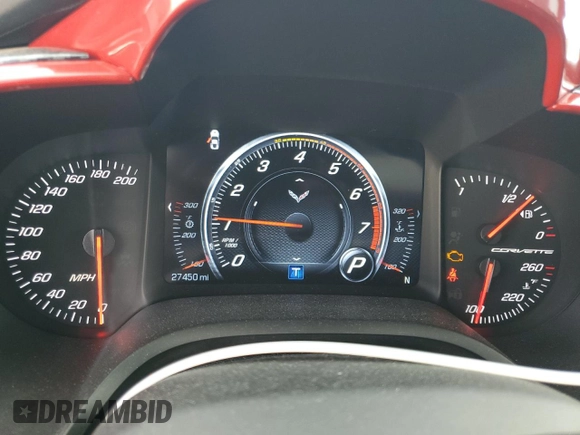 2019 Chevrolet Corvette 1LT with VIN 1G1YB3D70K5120384, listed as a Copart auction lot 45151405 with 27,450 mi miles and Salvage Title. Bid and sale history available at carsss.com. Image 9.