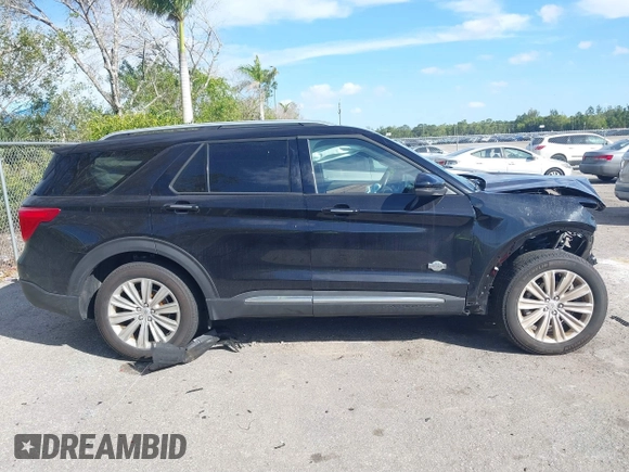 2023 Ford Explorer King Ranch with VIN 1FM5K7LC6PGB49590, listed as a IAAI auction lot 41470927 with 10,628 mi miles. Bid and sale history available at carsss.com. Image 14.