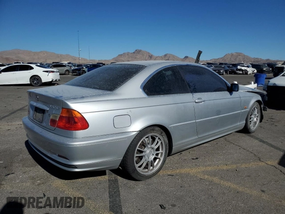 2002 BMW 3 Series 330Ci with VIN WBABN53492JU38225, listed as a Copart auction lot 41881915 with 207,862 mi miles and Salvage Title. Bid and sale history available at carsss.com. Image 3.