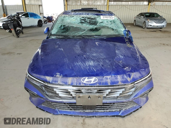2025 Hyundai Elantra SEL Convenience with VIN KMHLS4DGXSU890309, listed as a Copart auction lot 51437925 with 3,738 mi miles and Non Repairable. Bid and sale history available at carsss.com. Image 5.