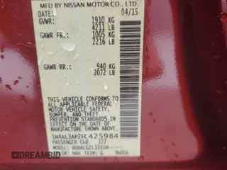 2015 Nissan Altima SV z VIN 1N4AL3AP2FC425984, wystawiony jako Copart lot #55126005 z przebiegiem 112 445 mil mil oraz Szkoda całkowita • Salvage title. Historia ofert i sprzedaży dostępna na DreamBid. Obrazek 13.
