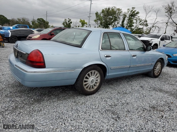 2009 Mercury Grand Marquis LS with VIN 2MEHM75V39X625512, listed as a Copart auction lot 52104375 with 32,521 mi miles and Salvage Title. Bid and sale history available at carsss.com. Image 3.