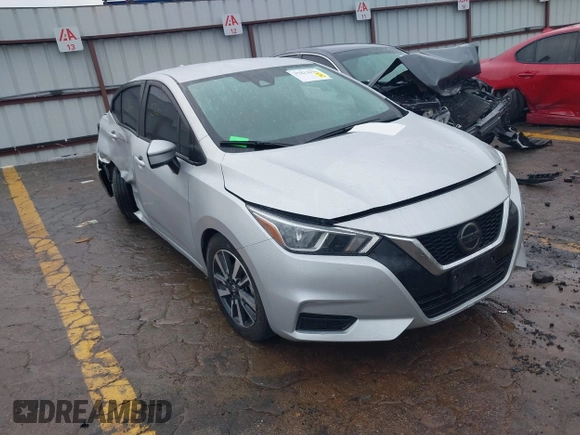 2021 Nissan Versa SV with VIN 3N1CN8EV1ML888948, listed as a IAAI auction lot 39738540 with 5,854 mi miles and . Bid and sale history available at DreamBid. Image 1.