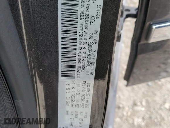 2019 Ram 1500 Limited z VIN 1C6SRFHT4KN561850, wystawiony jako Copart lot #51494425 z przebiegiem 74 897 mil mil oraz Szkoda całkowita • Salvage title. Historia ofert i sprzedaży dostępna na DreamBid. Obrazek 12.