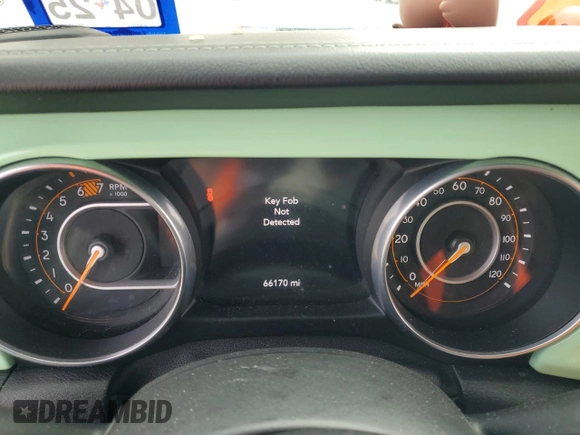 2018 Jeep Wrangler Unlimited Sahara z VIN 1C4HJXEN2JW211387, wystawiony jako Copart lot #42776935 z przebiegiem 66 170 mil mil oraz Szkoda całkowita • Salvage title. Historia ofert i sprzedaży dostępna na DreamBid. Obrazek 9.