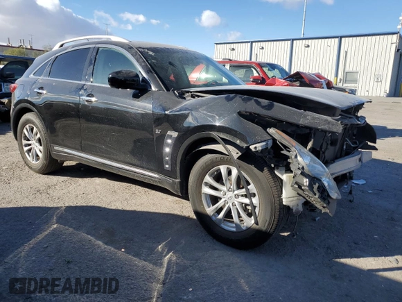 2015 Infiniti QX70 z VIN JN8CS1MU6FM381224, wystawiony jako Copart lot #44370405 z przebiegiem 90 195 mil mil oraz Szkoda całkowita • Salvage title. Historia ofert i sprzedaży dostępna na DreamBid. Obrazek 4.