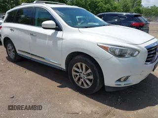 2013 Infiniti JX35 z VIN 5N1AL0MM3DC343510, wystawiony jako IAAI lot #42213155 z przebiegiem 181 670 mil mil oraz . Historia ofert i sprzedaży dostępna na DreamBid. Obrazek 1.