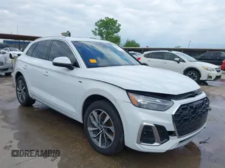 2023 Audi Q5 S line Premium Plus with VIN WA1EABFY3P2122520, listed as a IAAI auction lot 42179826 with 23,020 mi miles and . Bid and sale history available at DreamBid. Image 1.