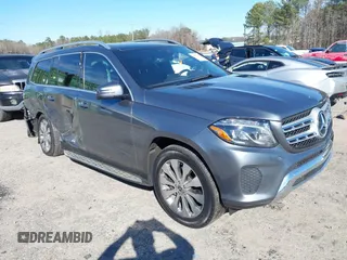2019 Mercedes-Benz GLS with VIN 4JGDF6EE8KB225180, listed as a IAAI auction lot 41703219 with 63,165 mi miles. Bid and sale history available at carsss.com. Image 1.